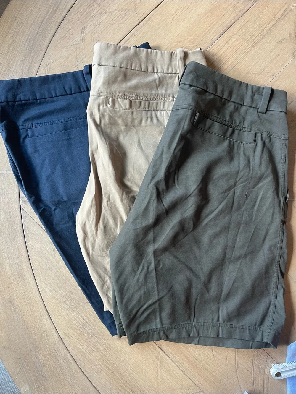 Lululemon Men's ABC Classic fit Shorts - Navy, Khaki & Olive - Set of 3